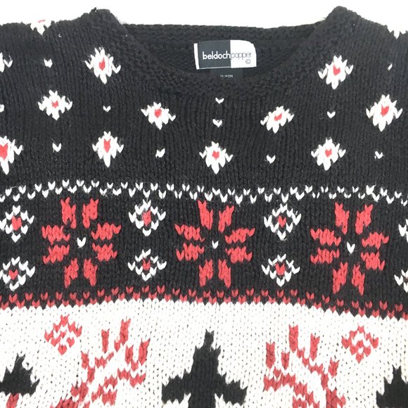 UGLY CHRISTMAS Sweater with reindeer prancing  Beldoch Popper Vtg 80’s - Picture 3 of 11